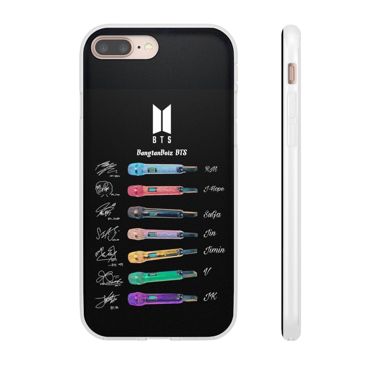 BTS OT7 Microphones & Signatures Cell Phone Case - iPhone, Samsung and Custom Covers - K - Pop Phone Covers, Gifts for Fans, Stylish Cell Phone Accessories - Beyond The Shoppe