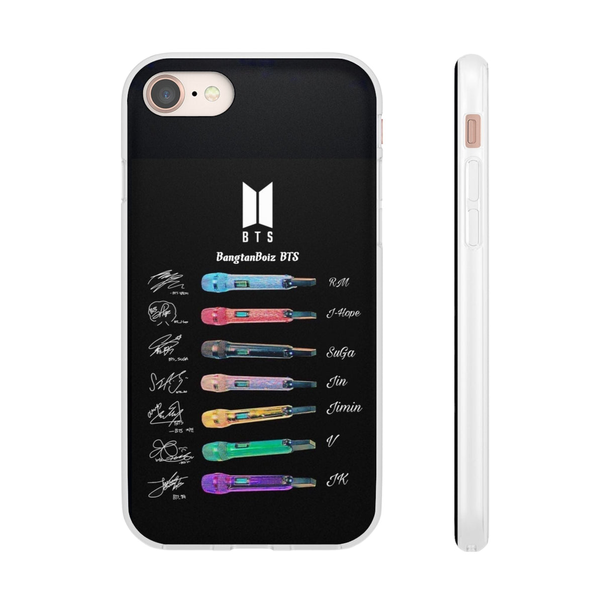 BTS OT7 Microphones & Signatures Cell Phone Case - iPhone, Samsung and Custom Covers - K - Pop Phone Covers, Gifts for Fans, Stylish Cell Phone Accessories - Beyond The Shoppe