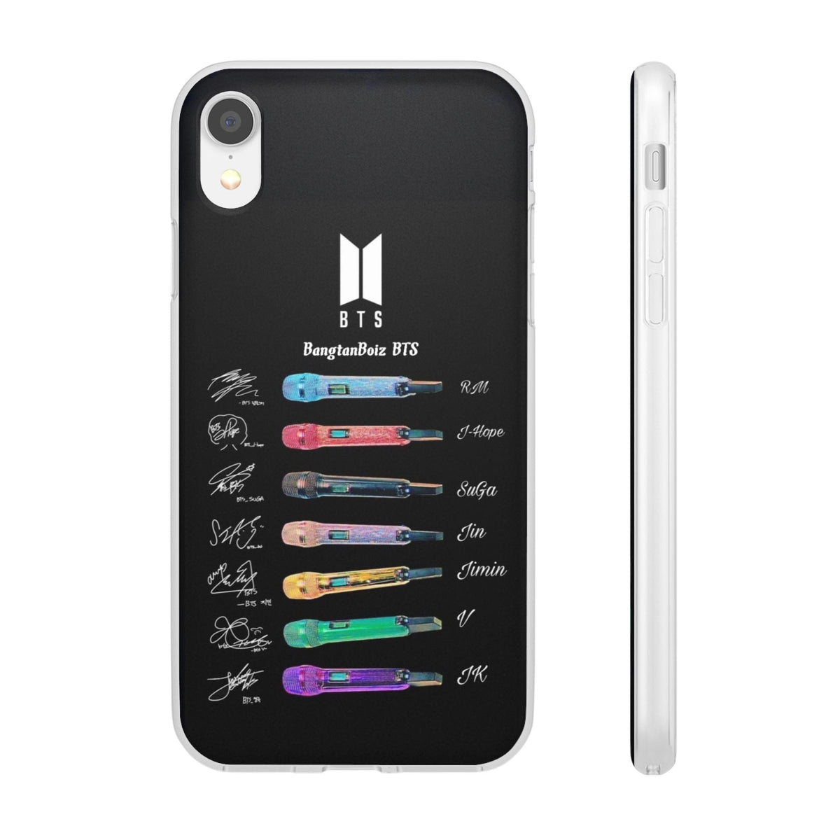 BTS OT7 Microphones & Signatures Cell Phone Case - iPhone, Samsung and Custom Covers - K - Pop Phone Covers, Gifts for Fans, Stylish Cell Phone Accessories - Beyond The Shoppe