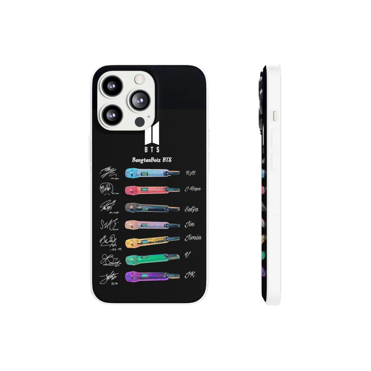 BTS OT7 Microphones & Signatures Cell Phone Case - iPhone, Samsung and Custom Covers - K - Pop Phone Covers, Gifts for Fans, Stylish Cell Phone Accessories - Beyond The Shoppe