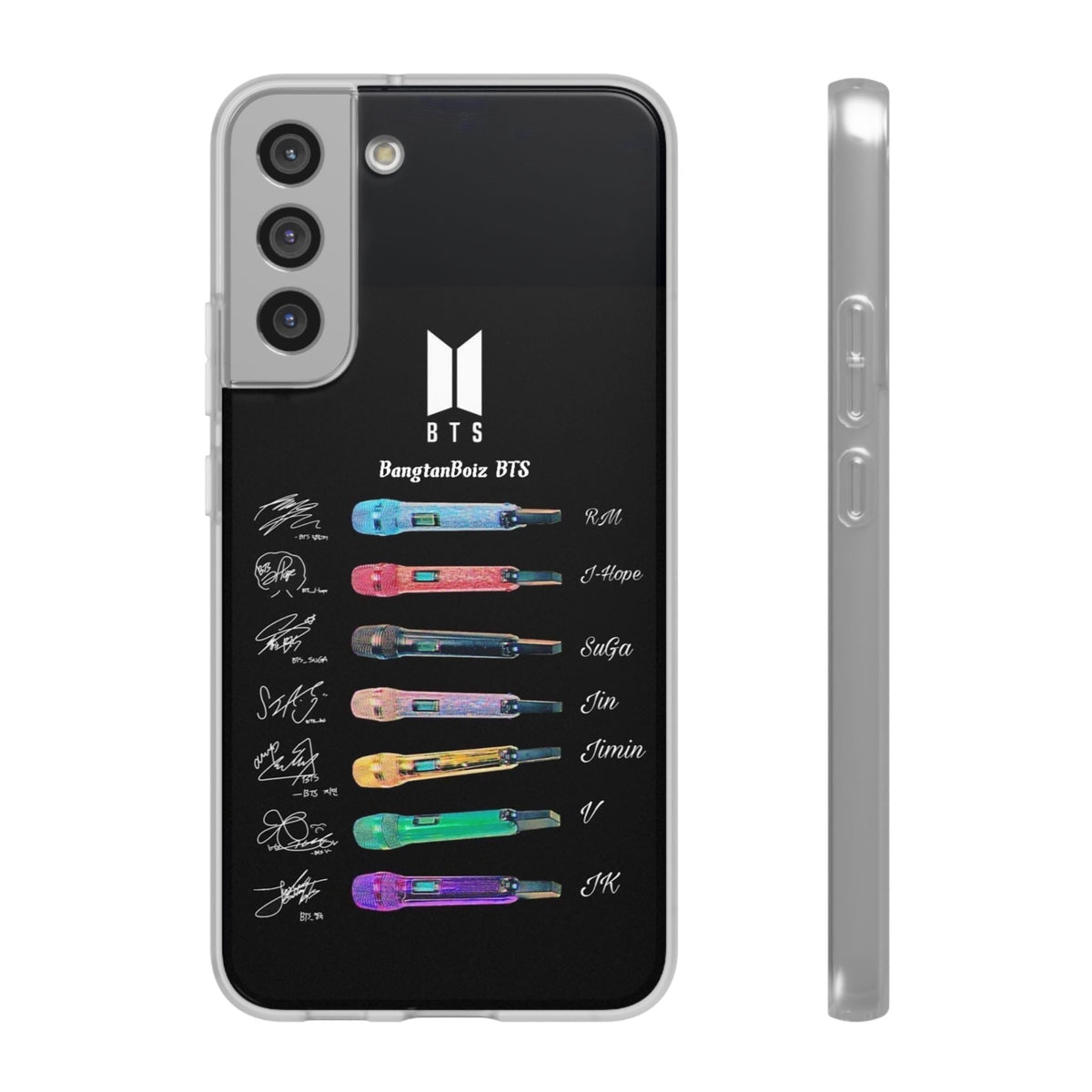 BTS OT7 Microphones & Signatures Cell Phone Case - iPhone, Samsung and Custom Covers - K - Pop Phone Covers, Gifts for Fans, Stylish Cell Phone Accessories - Beyond The Shoppe