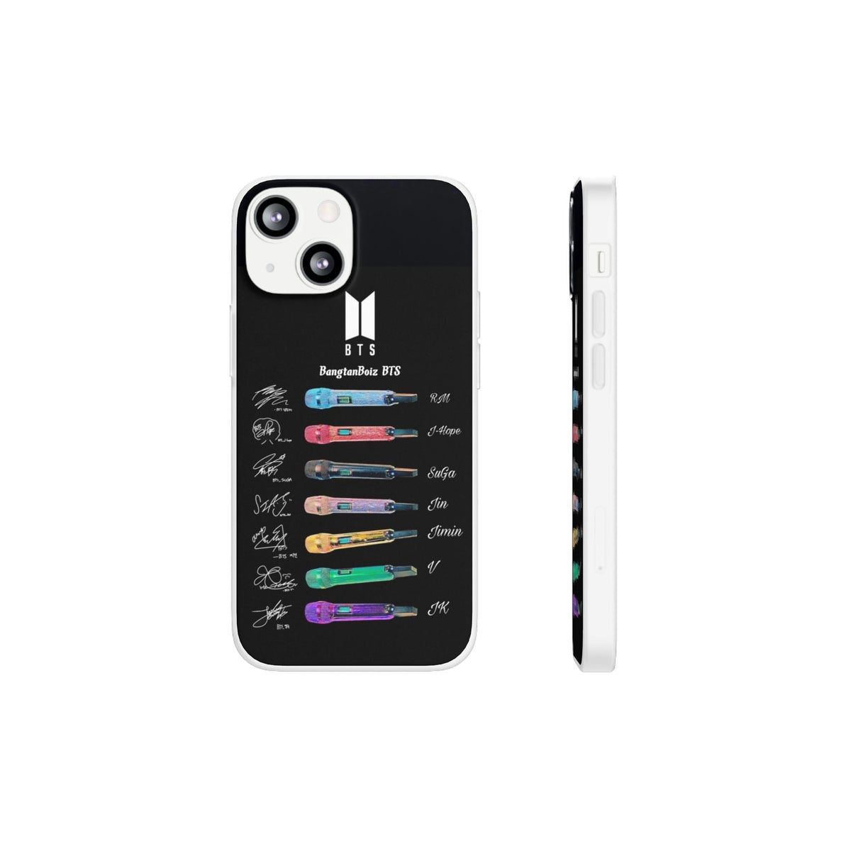 BTS OT7 Microphones & Signatures Cell Phone Case - iPhone, Samsung and Custom Covers - K - Pop Phone Covers, Gifts for Fans, Stylish Cell Phone Accessories - Beyond The Shoppe