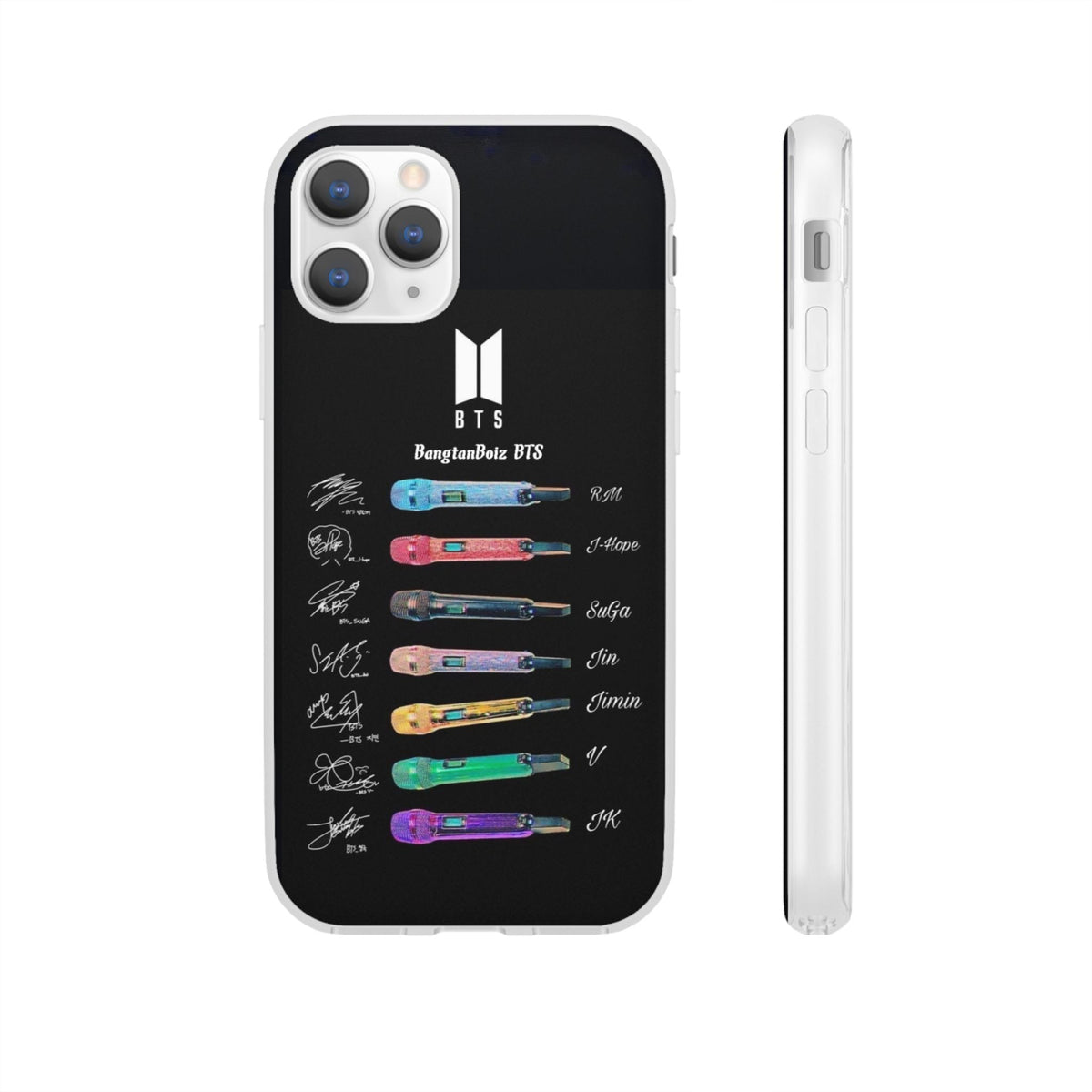 BTS OT7 Microphones & Signatures Cell Phone Case - iPhone, Samsung and Custom Covers - K - Pop Phone Covers, Gifts for Fans, Stylish Cell Phone Accessories - Beyond The Shoppe