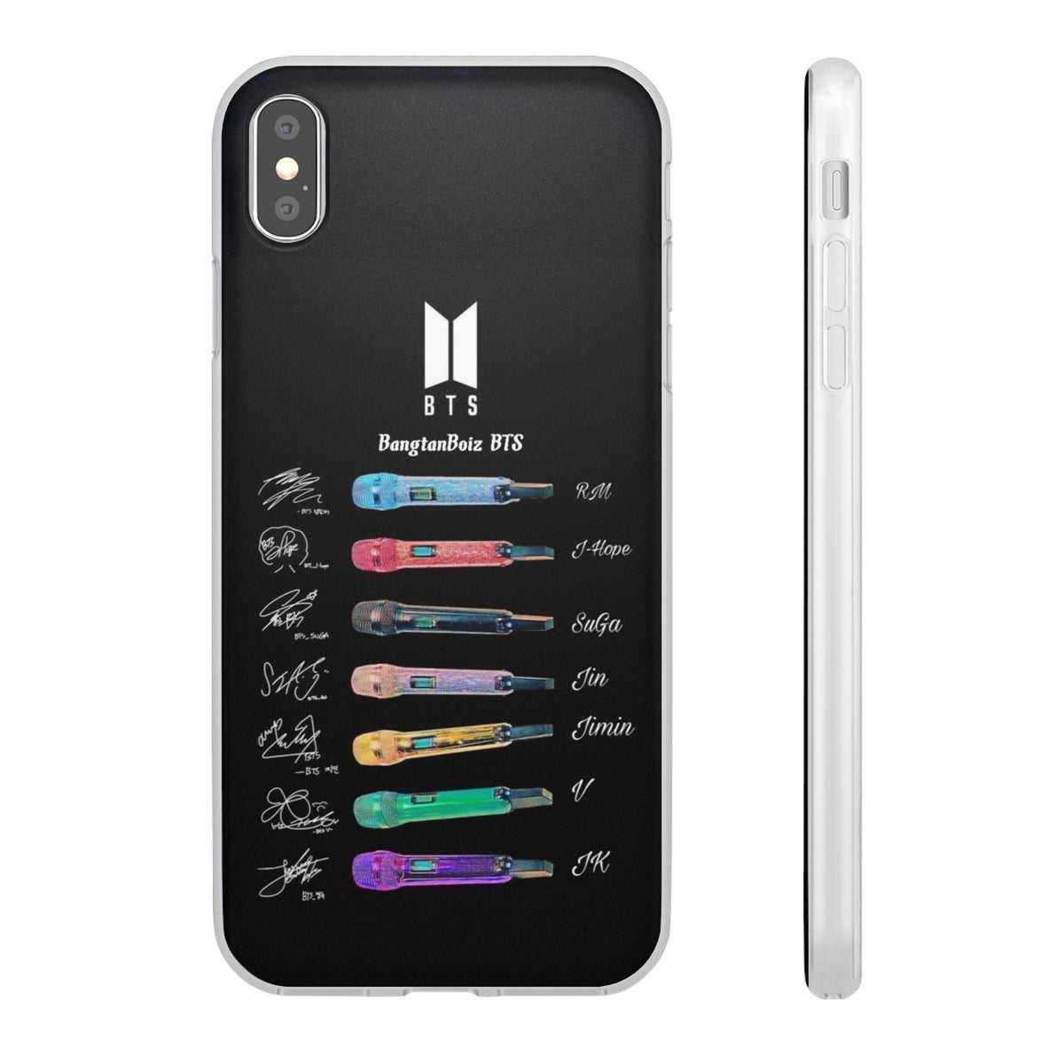 BTS OT7 Microphones & Signatures Cell Phone Case - iPhone, Samsung and Custom Covers - K - Pop Phone Covers, Gifts for Fans, Stylish Cell Phone Accessories - Beyond The Shoppe