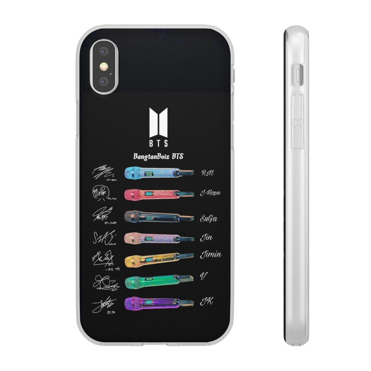 BTS OT7 Microphones & Signatures Cell Phone Case - iPhone, Samsung and Custom Covers - K - Pop Phone Covers, Gifts for Fans, Stylish Cell Phone Accessories - Beyond The Shoppe