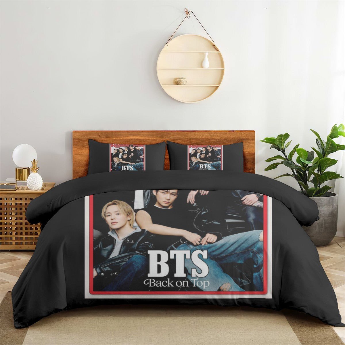 BTS OT7 Rolling Stones Magazine Cover Printed Duvet Cover 3 - Piece Set - Duvet with 2 pillowcases - in 4 sizes! - Beyond The Shoppe