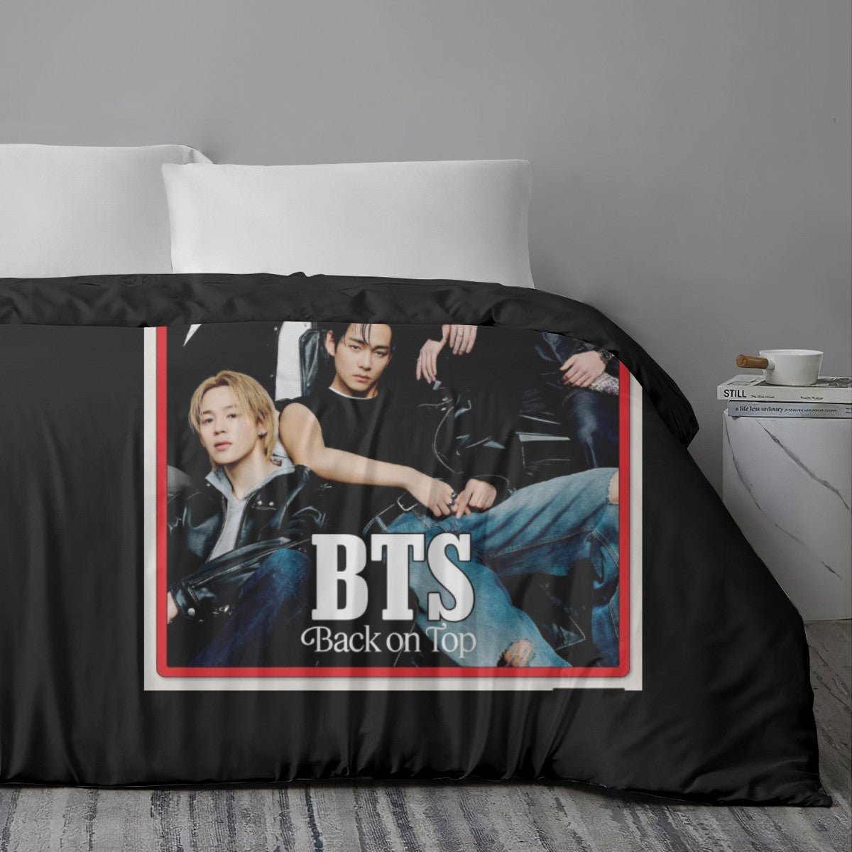 BTS OT7 Rolling Stones Magazine Cover Printed Duvet Cover 3 - Piece Set - Duvet with 2 pillowcases - in 4 sizes! - Beyond The Shoppe
