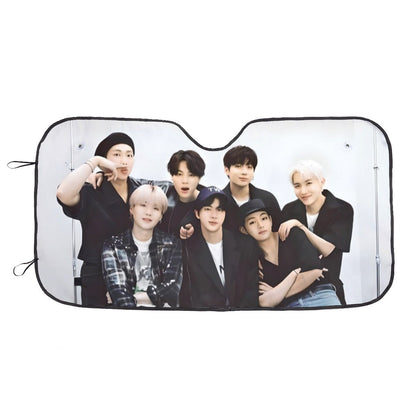 BTS OT7 Sun Shade - Windshield Cover - KPop Themed - Great gift! Car Window Shield - Windshield Protector - Beyond The Shoppe