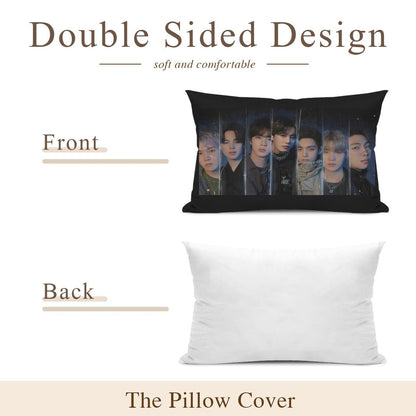 BTS OT7 themed Pillow sham - double sided pillow case - Pillowcase! Great KPOP Gift! - Beyond The Shoppe