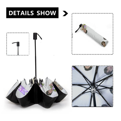 BTS OT7 Umbrella Flowers Logo Shine Dream Smile Flowers - 7 Panels with photos - RM Jin JHope Suga Jimin V & JK - Beyond The Shoppe