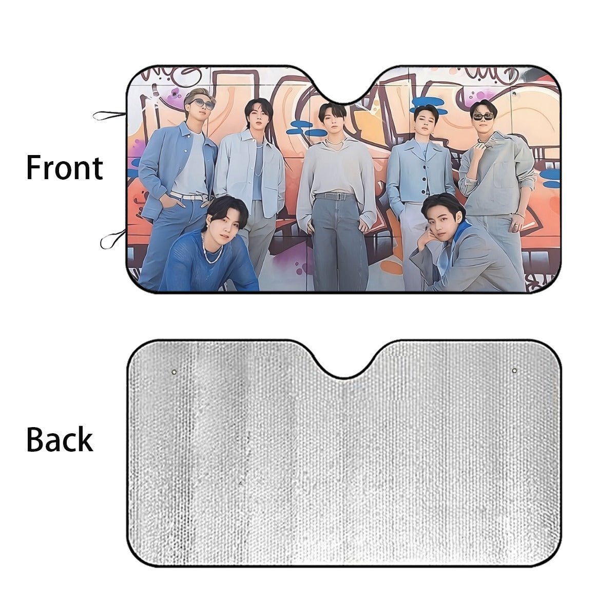 BTS OT7 Windshield Sun Shade - Car sun visor - Car sun visor - Car sun blocker - Windshield heat shield - Auto sunshade - Beyond The Shoppe