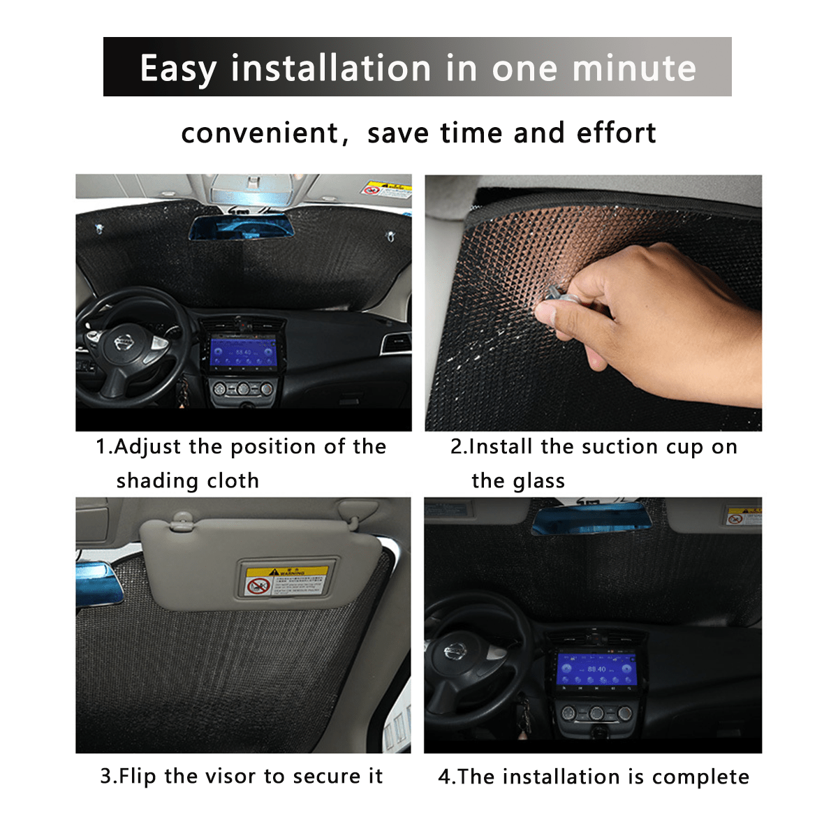 BTS OT7 Windshield Sun Shade - Car sun visor - Car sun visor - Car sun blocker - Windshield heat shield - Auto sunshade - Beyond The Shoppe