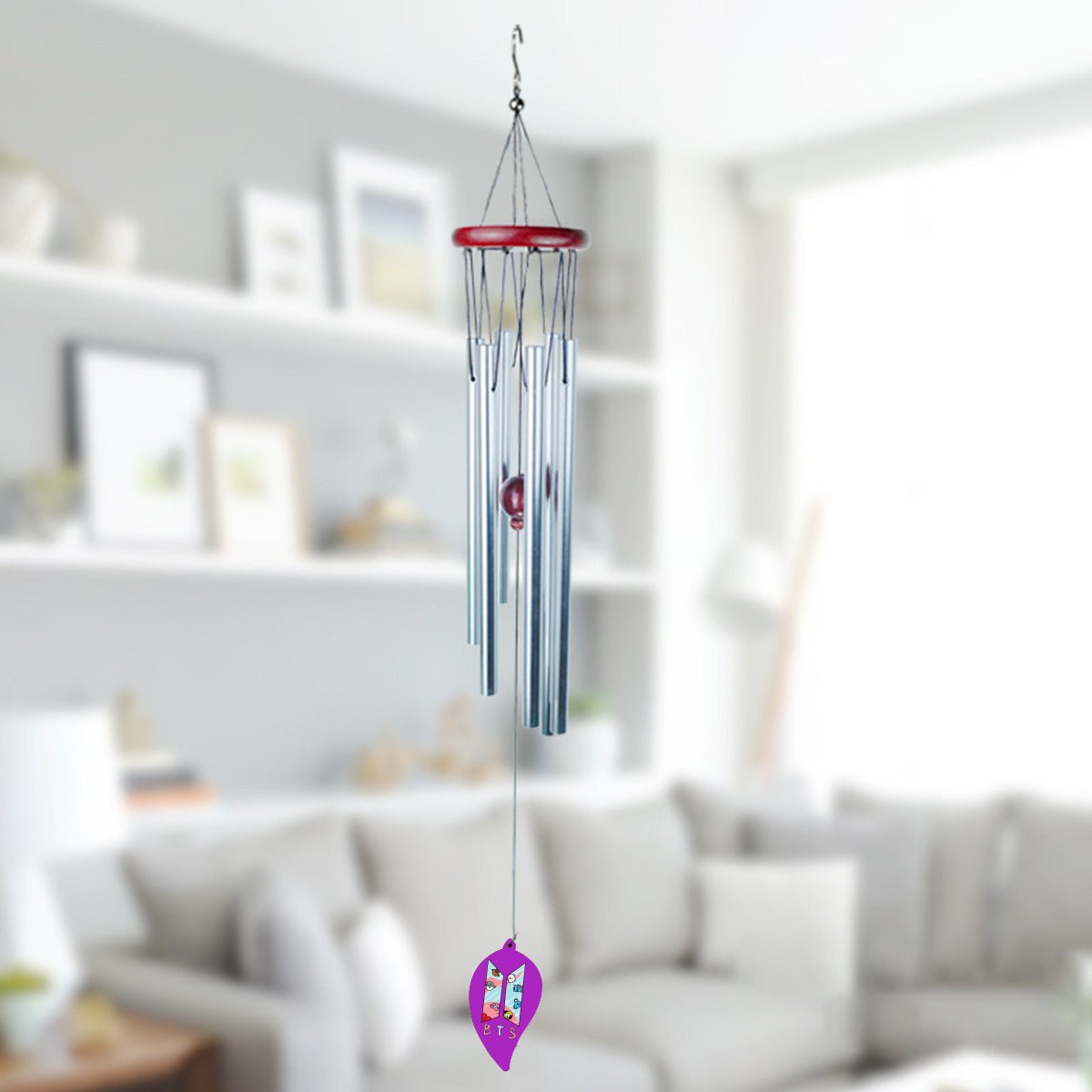 BTS Purple Aluminum Wind chimes - Great for your garden or patio! Kpop decor! - Beyond The Shoppe