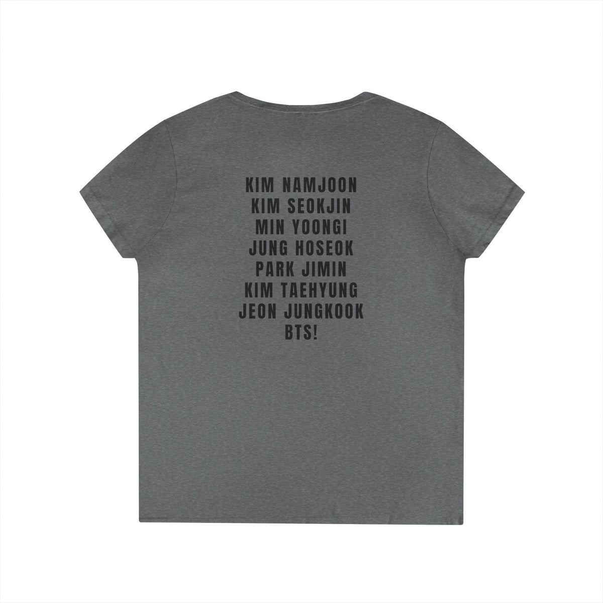 BTS RM Deep V - Neck Tee - Tshirt with Rolling Stones Cover Graphic & BTS Members Names on Back - 6 Sizes - Beyond The Shoppe