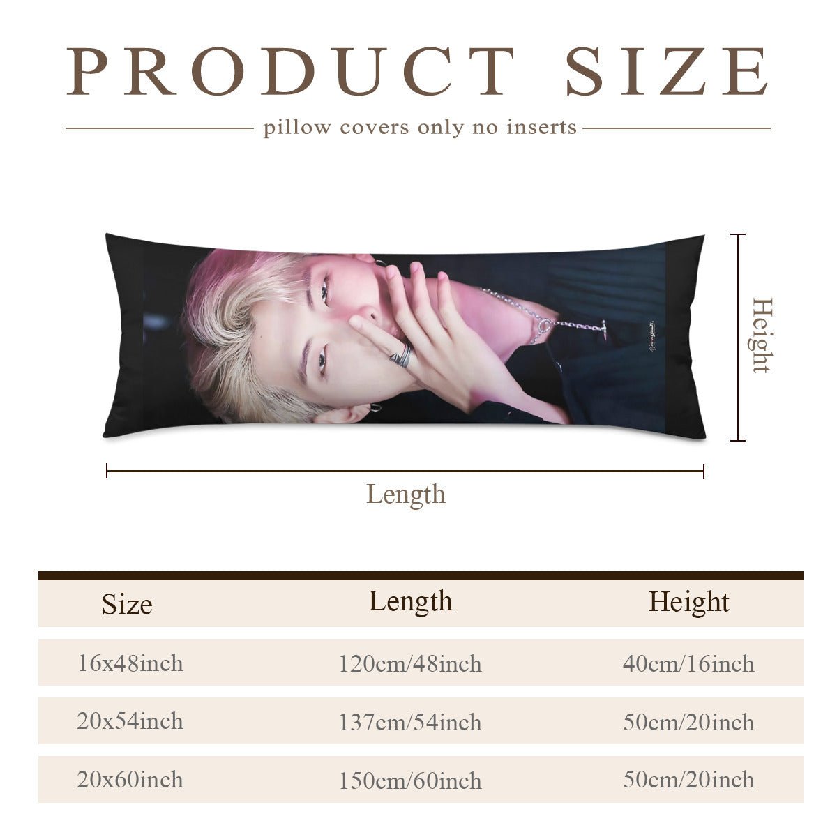 BTS RM Namjoon body pillow case - 3 sizes - Namjoon double sided pillowcase - BTS rm pillow case - Beyond The Shoppe