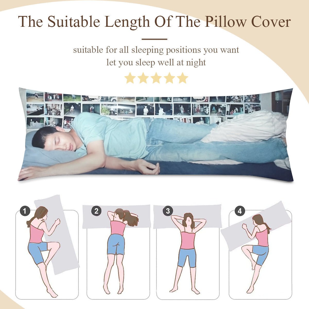 BTS RM Sleeping body pillow case - 3 sizes - Namjoon full size pillow case - BTS rm pillow case - Beyond The Shoppe