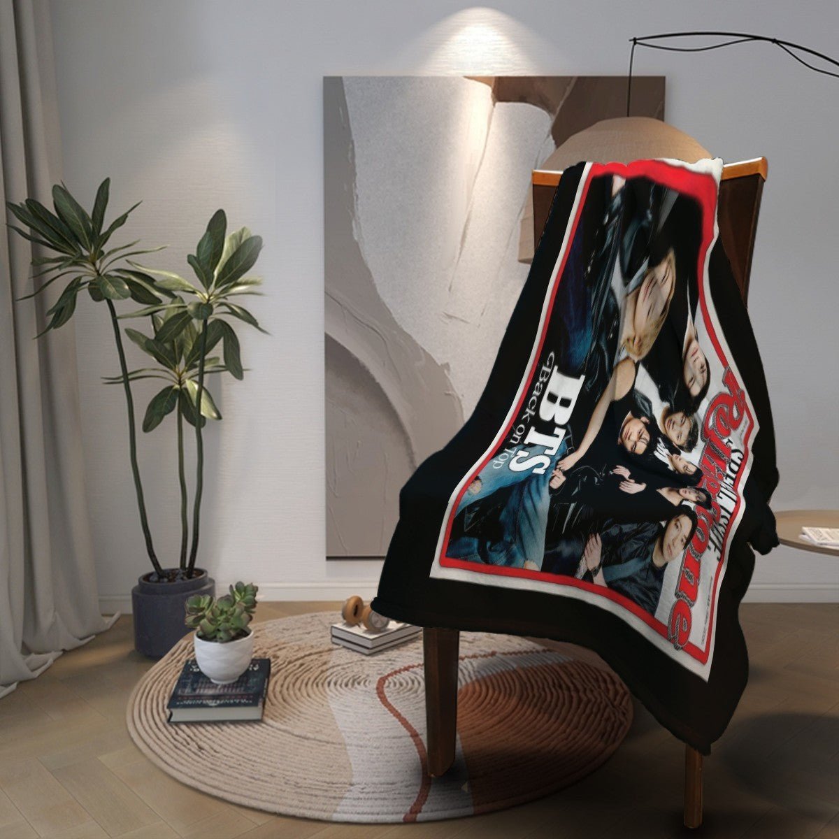 BTS Rolling Stone Magazine cover Flannel Breathable Blanket 4 Sizes! Blanket Throw - Beyond The Shoppe