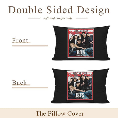 BTS Rolling Stone Magazine Cover themed Pillow sham - double sided pillow case - Pillowcase! Great KPOP Gift! - Beyond The Shoppe