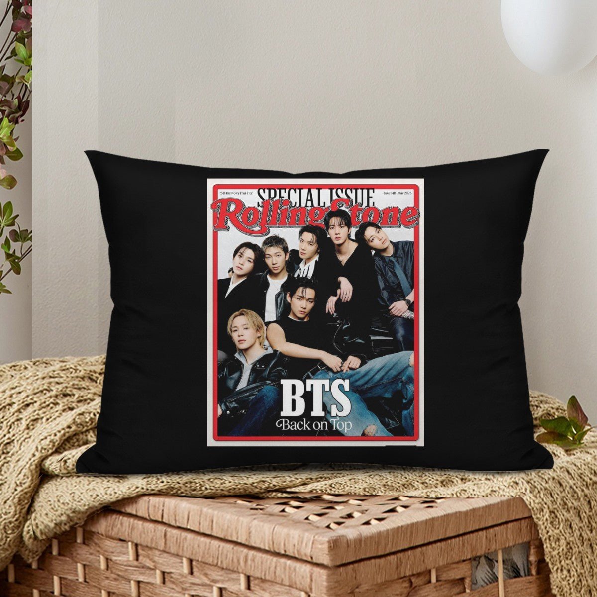 BTS Rolling Stone Magazine Cover themed Pillow sham - double sided pillow case - Pillowcase! Great KPOP Gift! - Beyond The Shoppe