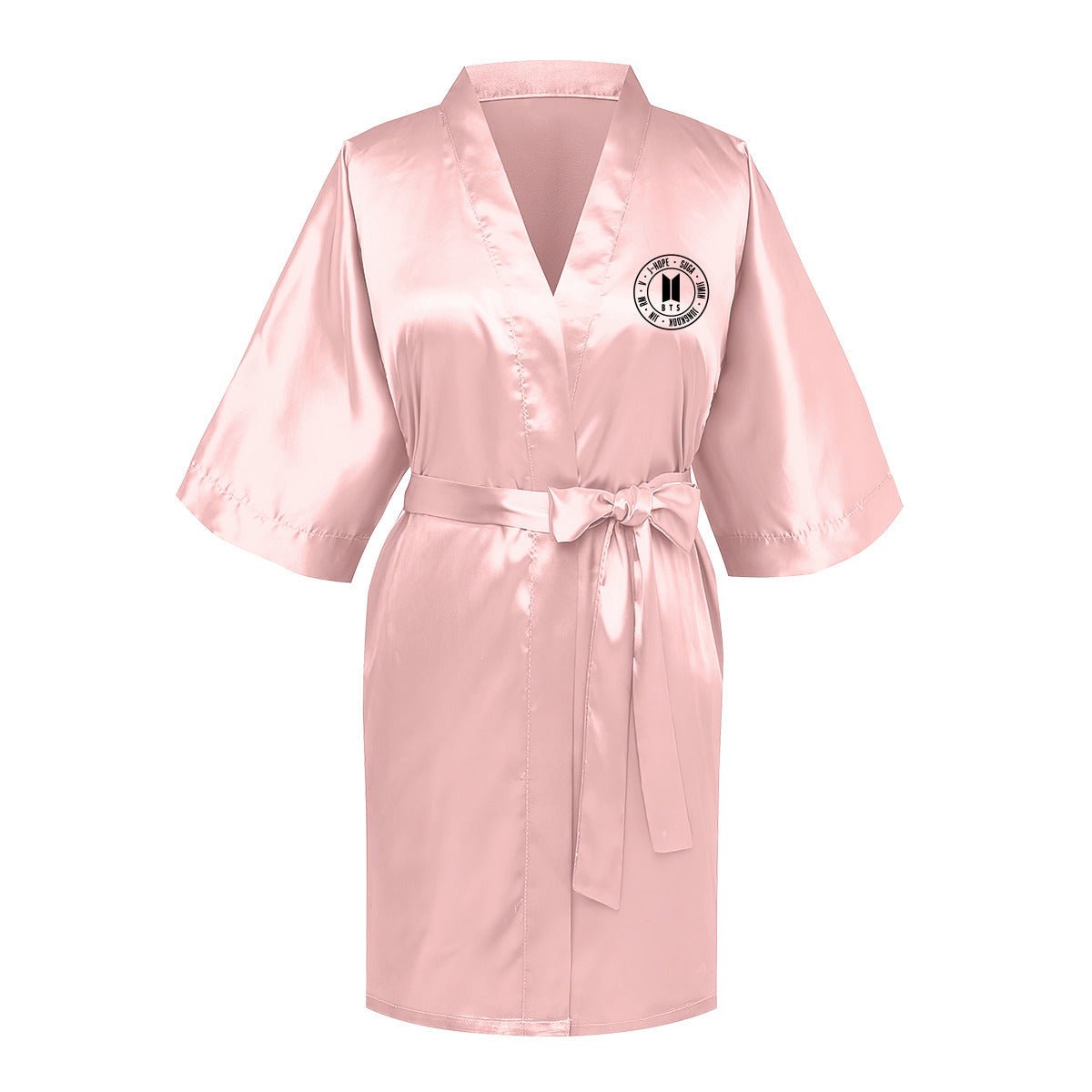 BTS Silk - like Women's Robe - 3 color options - with BTS Logo & OT7 Names - Beyond The Shoppe