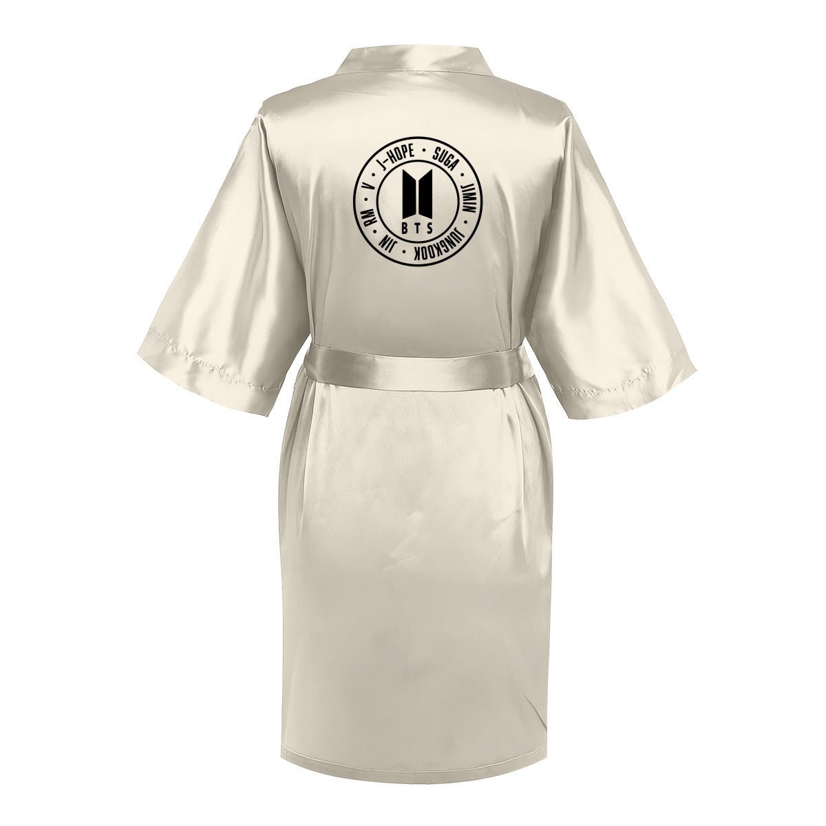 BTS Silk - like Women's Robe - 3 color options - with BTS Logo & OT7 Names - Beyond The Shoppe
