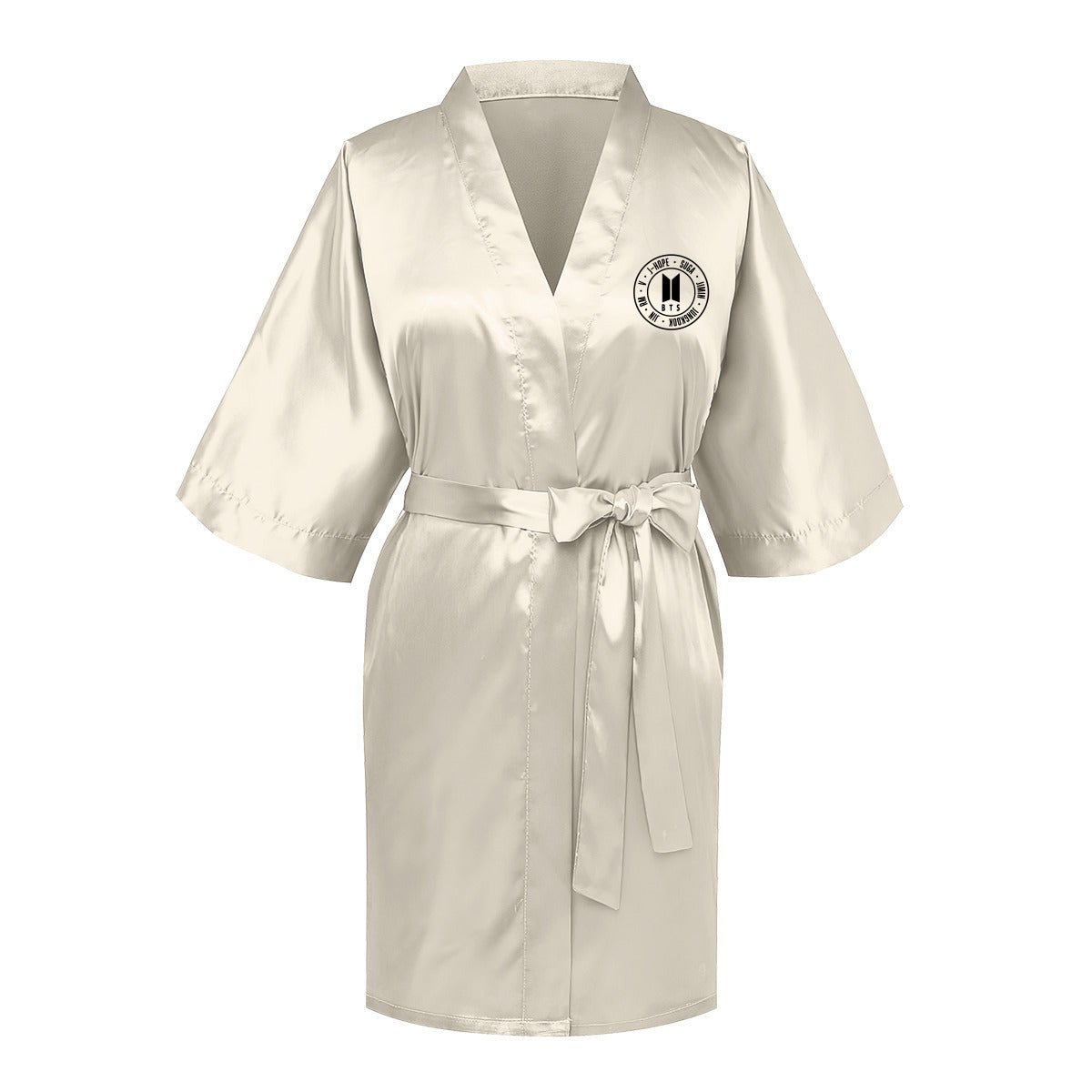 BTS Silk - like Women's Robe - 3 color options - with BTS Logo & OT7 Names - Beyond The Shoppe