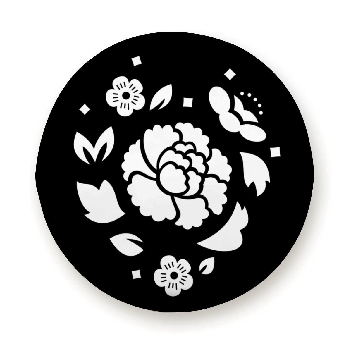 BTS Suga Agust D Lotus Flower Tire Cover - Rear Tire Cover Decor - Beyond The Shoppe