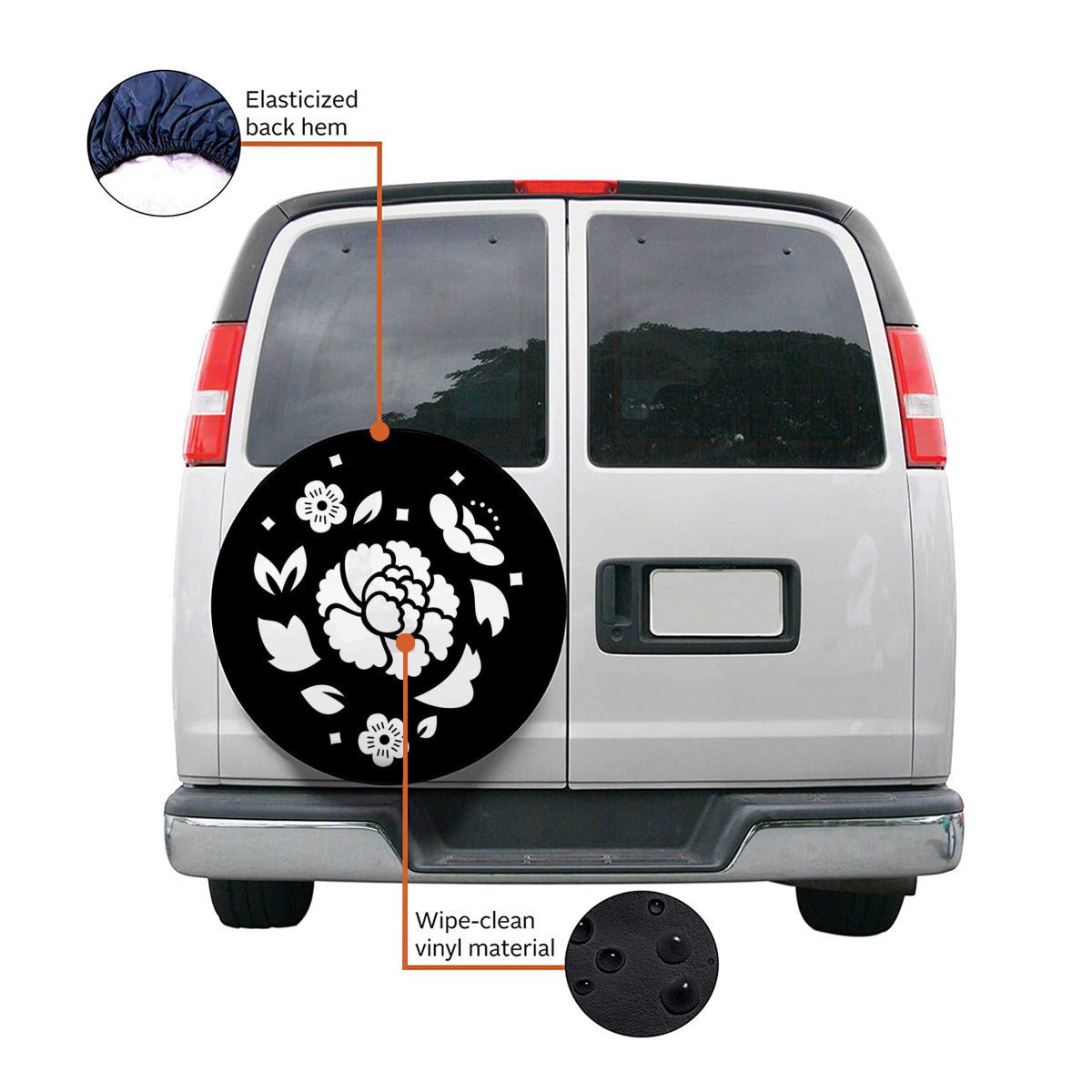 BTS Suga Agust D Lotus Flower Tire Cover - Rear Tire Cover Decor - Beyond The Shoppe