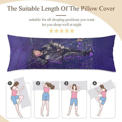 BTS Suga Arirang Full Body Pillow Case - Double Sided with two different photos full body pillowcases - 3 sizes! Great Kpop gift idea! - Beyond The Shoppe