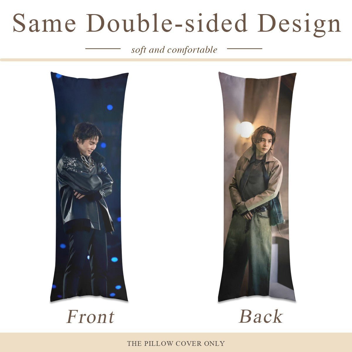 BTS Suga Arirang Full Body Pillow Case - Double Sided with two different photos full body pillowcases - 3 sizes! Great Kpop gift idea! - Beyond The Shoppe