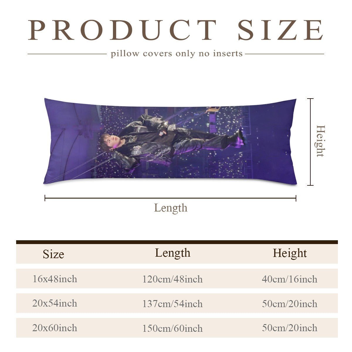 BTS Suga Arirang Full Body Pillow Case - Double Sided with two different photos full body pillowcases - 3 sizes! Great Kpop gift idea! - Beyond The Shoppe