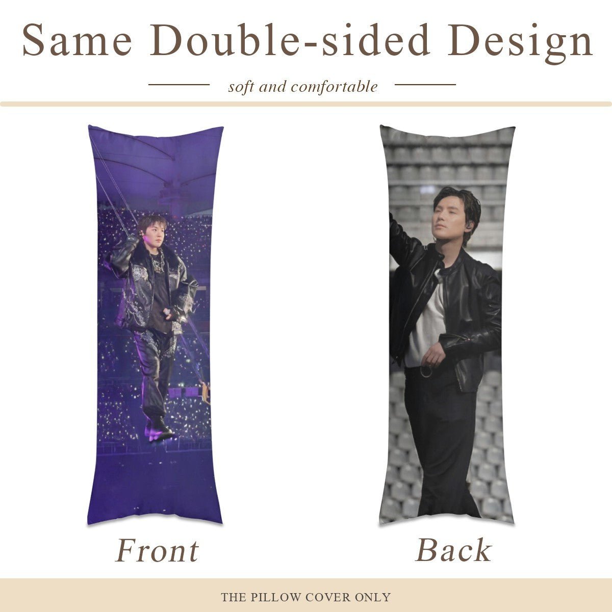 BTS Suga Arirang Full Body Pillow Case - Double Sided with two different photos full body pillowcases - 3 sizes! Great Kpop gift idea! - Beyond The Shoppe
