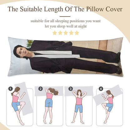 BTS Suga Body Pillow Case - 3 Sizes - BTS Yoongi full size pillow case - BTS Agust D double sided pillowcase - Beyond The Shoppe