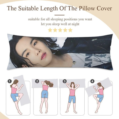 BTS Suga Full Body Pillow Case - Yoongi - Agust D 2 Different pictures! Double sided pillowcase - 3 Sizes - Beyond The Shoppe