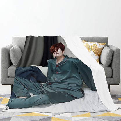 BTS Suga Life size "Sweet dreams" Flannel Breathable Blanket in 4 Sizes! bts Agust D bedroom, blanket, bts comforter, bts blanket - Beyond The Shoppe