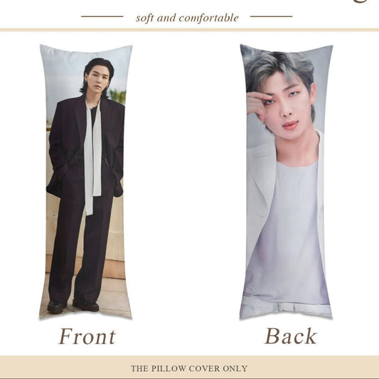 BTS Suga - Yoongi & RM - Namjoon body pillow case - 3 sizes - Double sided pillowcase - BTS pillow case - Beyond The Shoppe