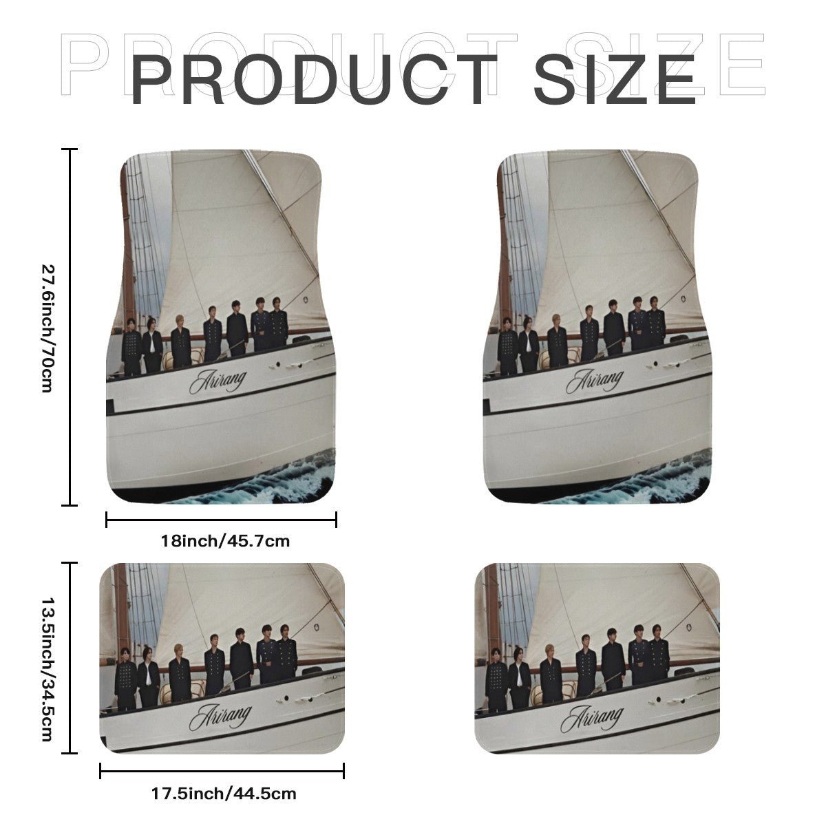 BTS Swim Arirang - Car Floor Mats - Car Accessories - Kpop car mats - (Set of 4 - 2 Front & 2 Rear) - Beyond The Shoppe