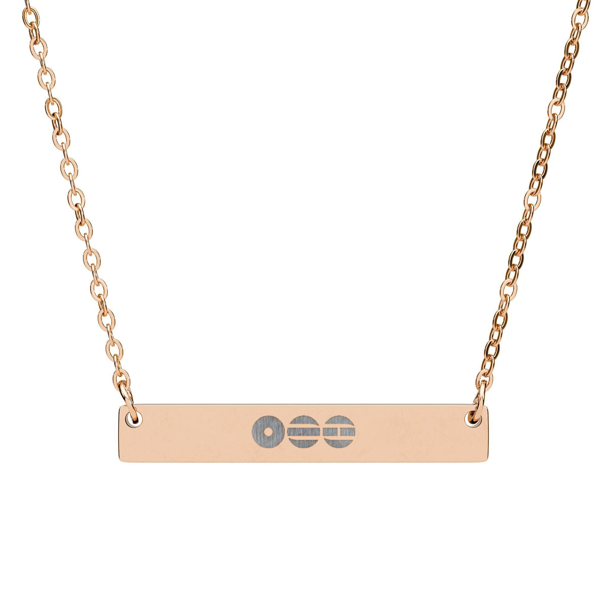 BTS Swim Arirang Engraved Bar Necklace – Stainless Steel Minimal Pendant (Unisex Jewelry) - Beyond The Shoppe