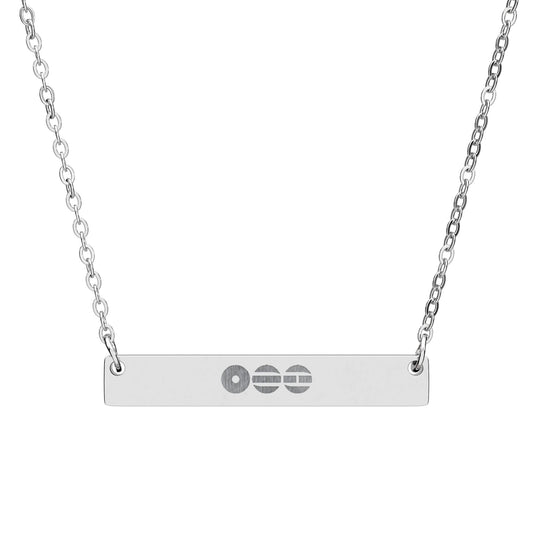 BTS Swim Arirang Engraved Bar Necklace – Stainless Steel Minimal Pendant (Unisex Jewelry) - Beyond The Shoppe