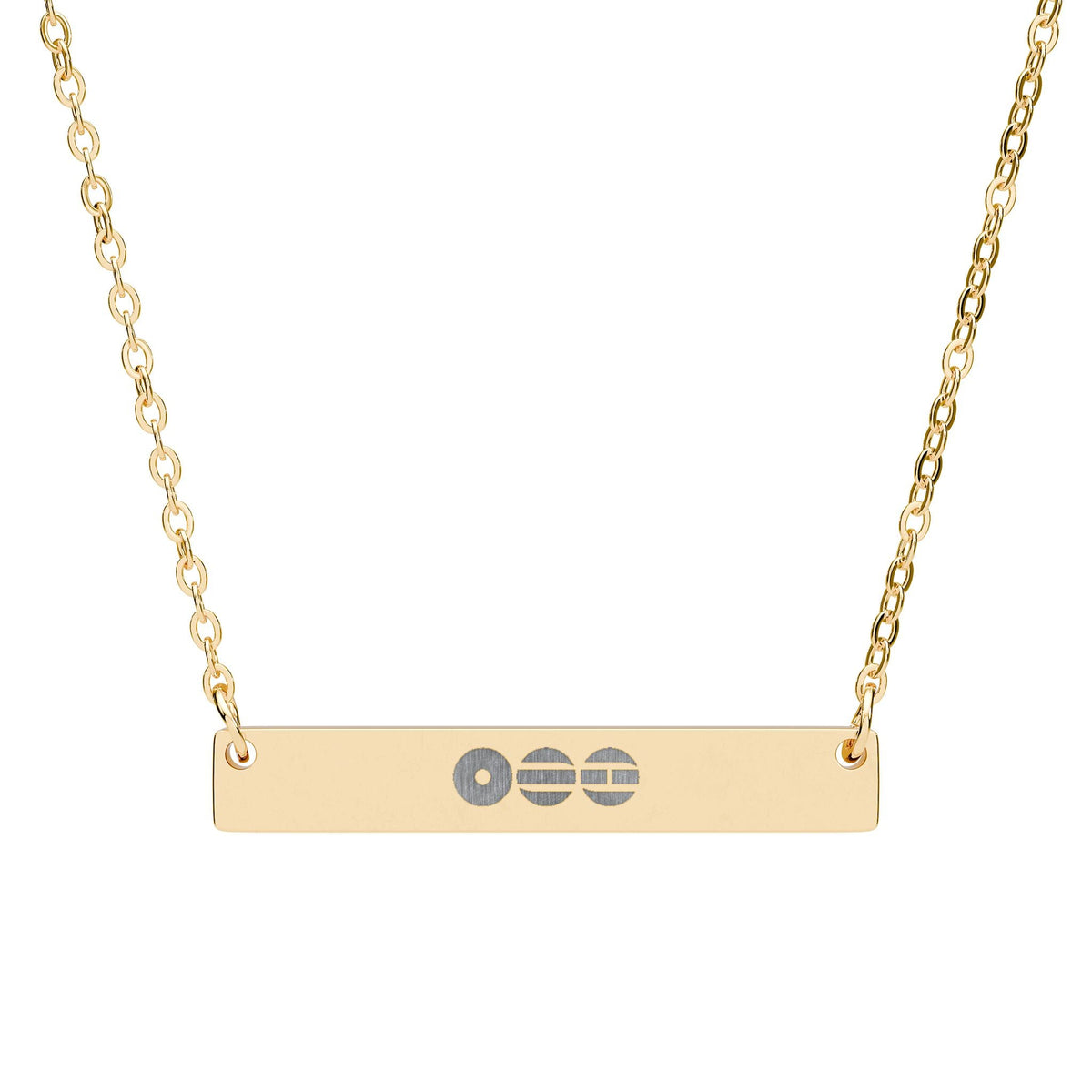 BTS Swim Arirang Engraved Bar Necklace – Stainless Steel Minimal Pendant (Unisex Jewelry) - Beyond The Shoppe