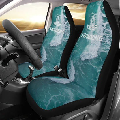 BTS SWIM - Keep Swimming Car Seat Microfiber Covers - Set of 2 - KPop car accessories - Beyond The Shoppe
