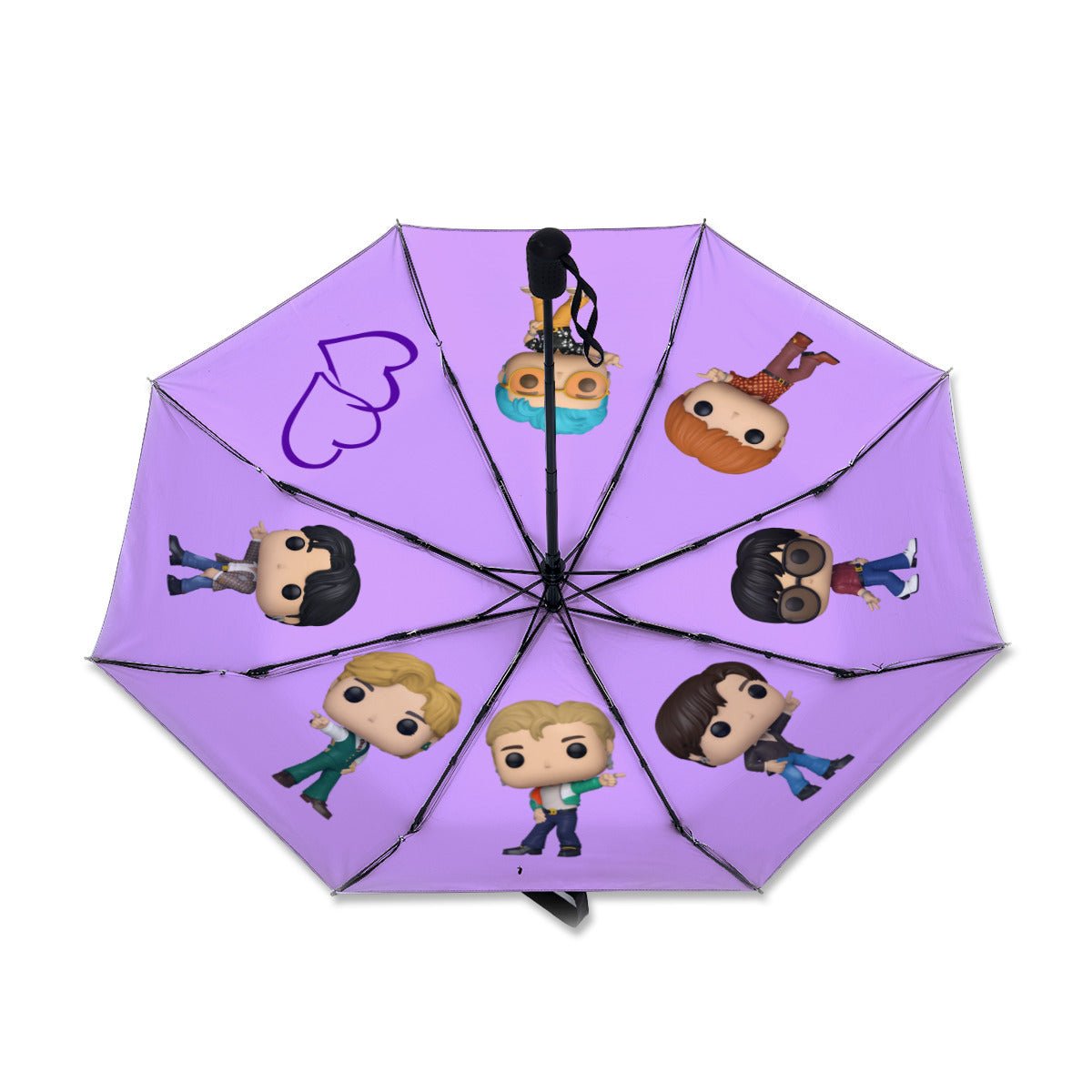 BTS Tannies Umbrella - Purple! Automatic opening umbrella - Bts rainy weather, BTS protection from weather - Beyond The Shoppe