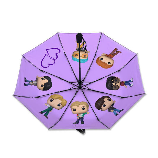 BTS Tannies Umbrella - Purple! Automatic opening umbrella - Bts rainy weather, BTS protection from weather - Beyond The Shoppe