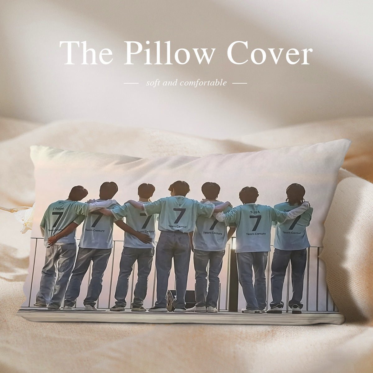BTS We are 7 - Full Body Pillow Case - Double Sided with two different photos full body pillowcases - 3 sizes! Great Kpop gift idea! - Beyond The Shoppe