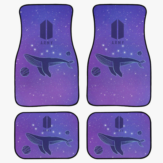 BTS Whalien Car Mats - Set of 2 (Front) & 2 (Rear) - BTS Car Accessories - Bangtan Car mats - Kpop car mats - Beyond The Shoppe