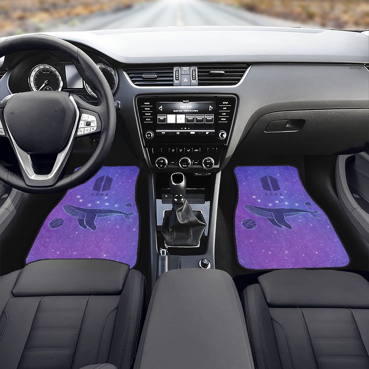 BTS Whalien Car Mats - Set of 2 Front mats - BTS Car Accessories - Bangtan Car mats - Kpop car mats - Beyond The Shoppe