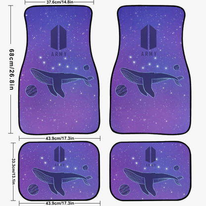 BTS Whalien Car Mats - Set of 4 (2 Front + 2 Rear) - BTS Car Accessories - Bangtan Car mats - Kpop car mats - Beyond The Shoppe