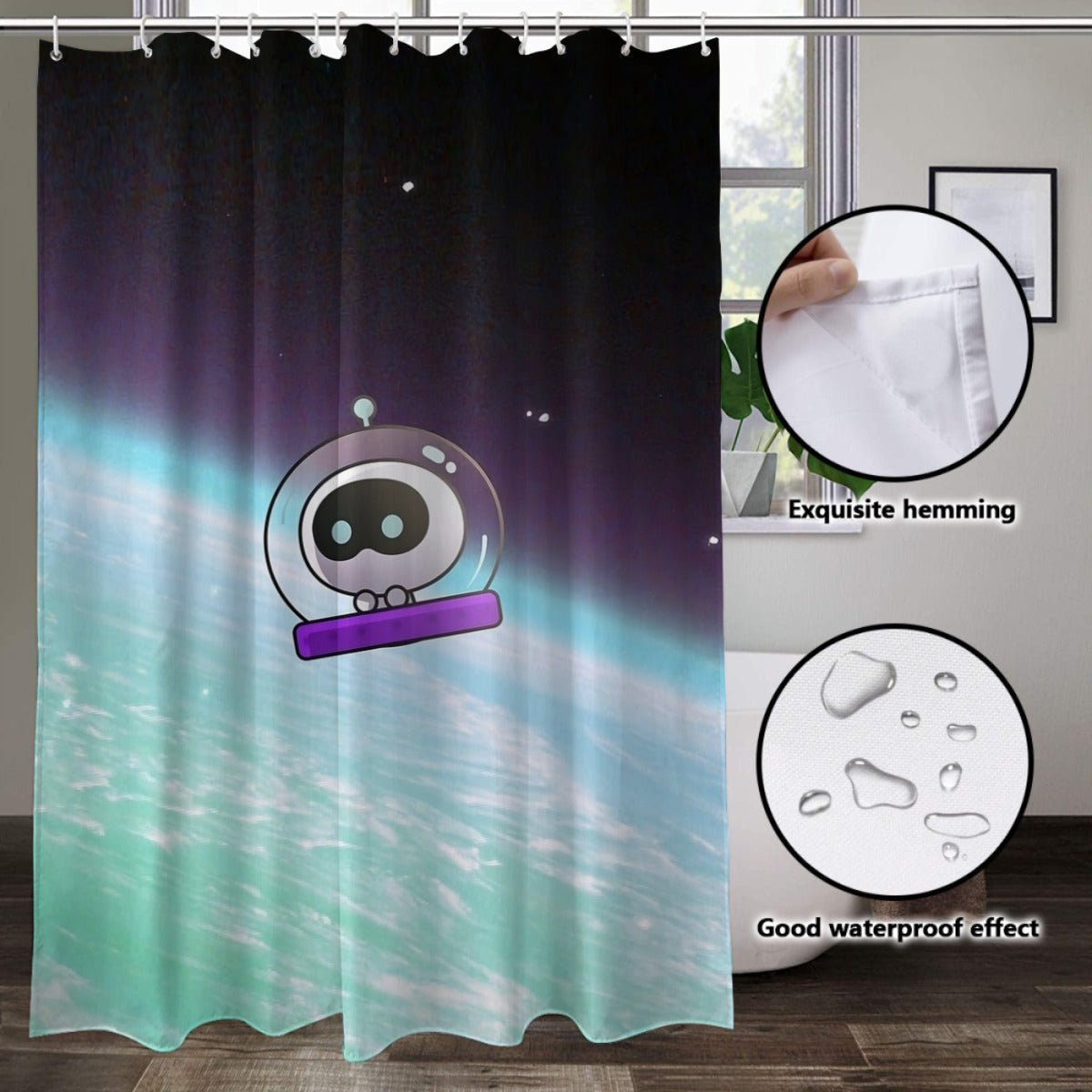 BTS Wooteo Shower Curtain - Ultimate bathroom accessory! Great home warming gift for your favorite Kpop lover! - Beyond The Shoppe