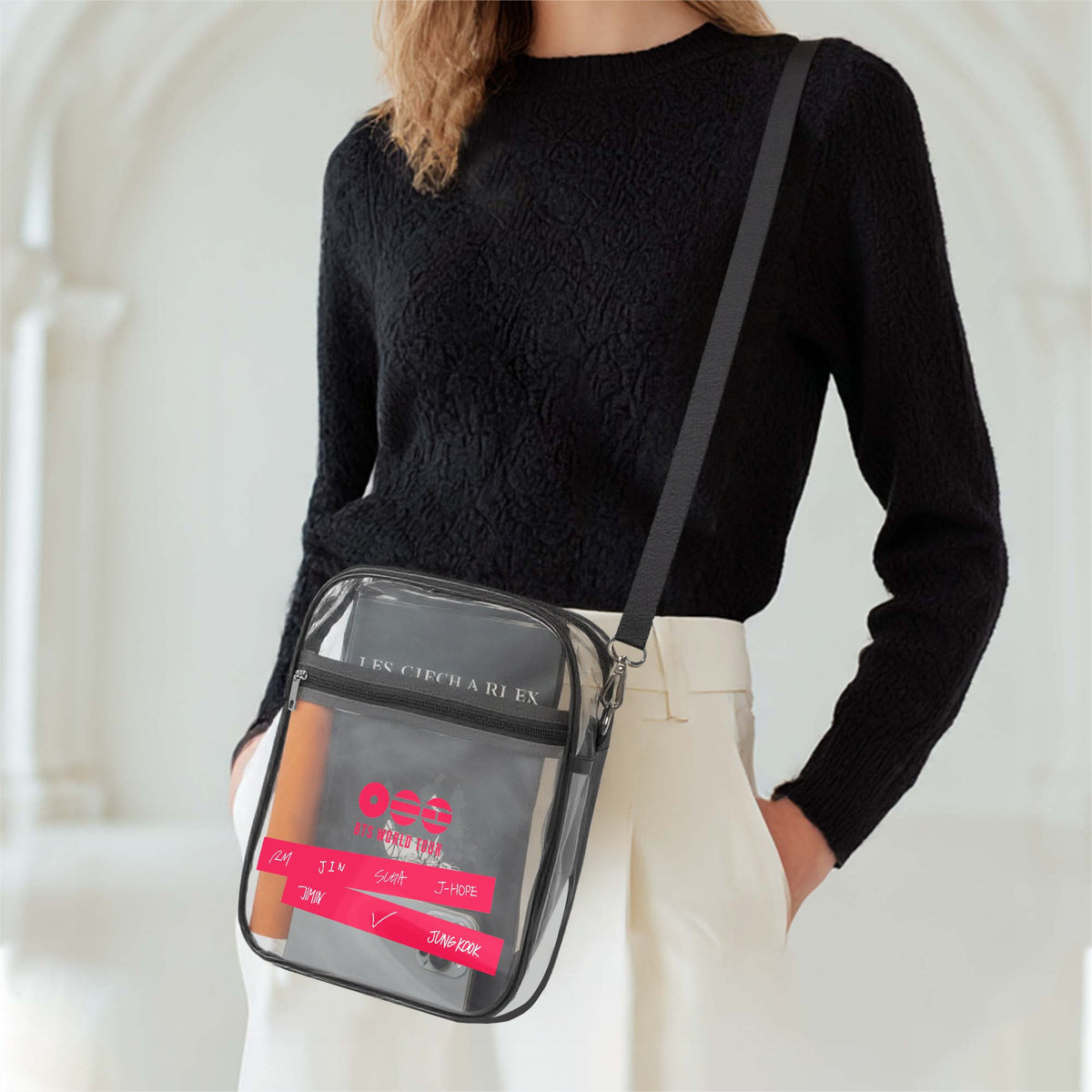 BTS WORLD TOUR ARIRANG 2026 Concert Clear PVC Crossbody Bag - Concert Bag - Concert Purse - Beyond The Shoppe