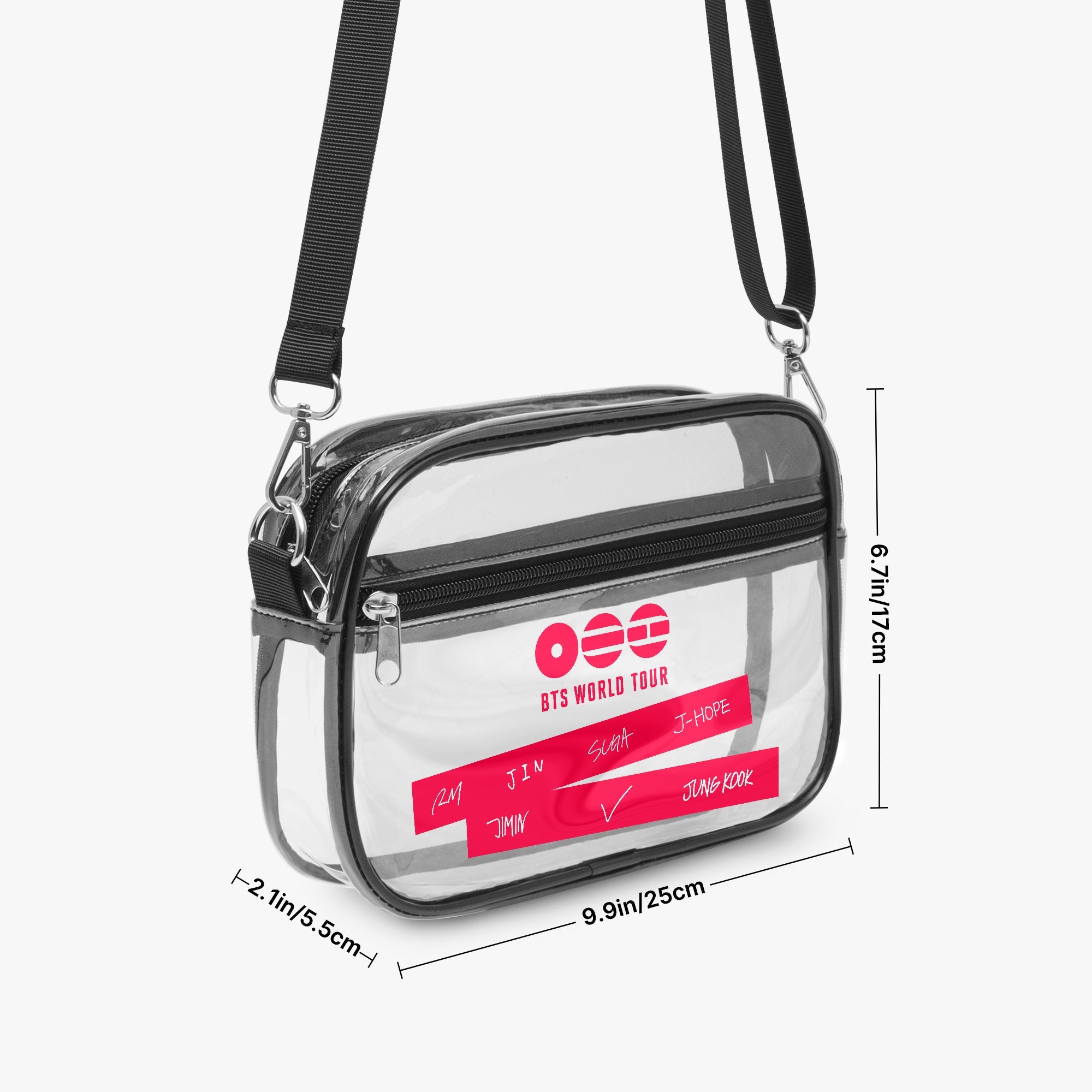 BTS WORLD TOUR ARIRANG 2026 Concert Tour Clear PVC Crossbody Bag